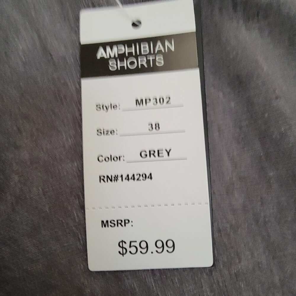 NWT Amphibian Gray Shorts Size 38 - Picture 3 of 5